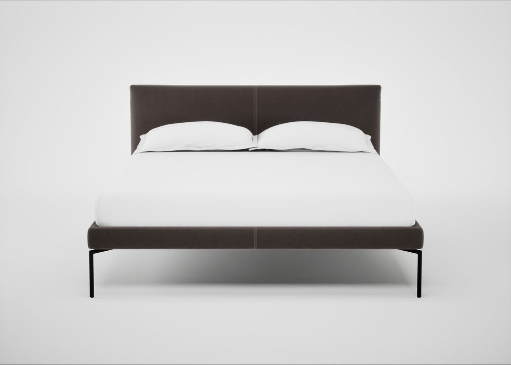 Matera Bed Double / Nobilis Velvet Sable / Black
