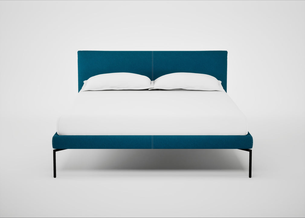 Matera Bed Double / St Moritz Wool Teal / Black