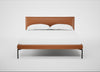 Matera Bed Double / Daino Leather Treacle / Black