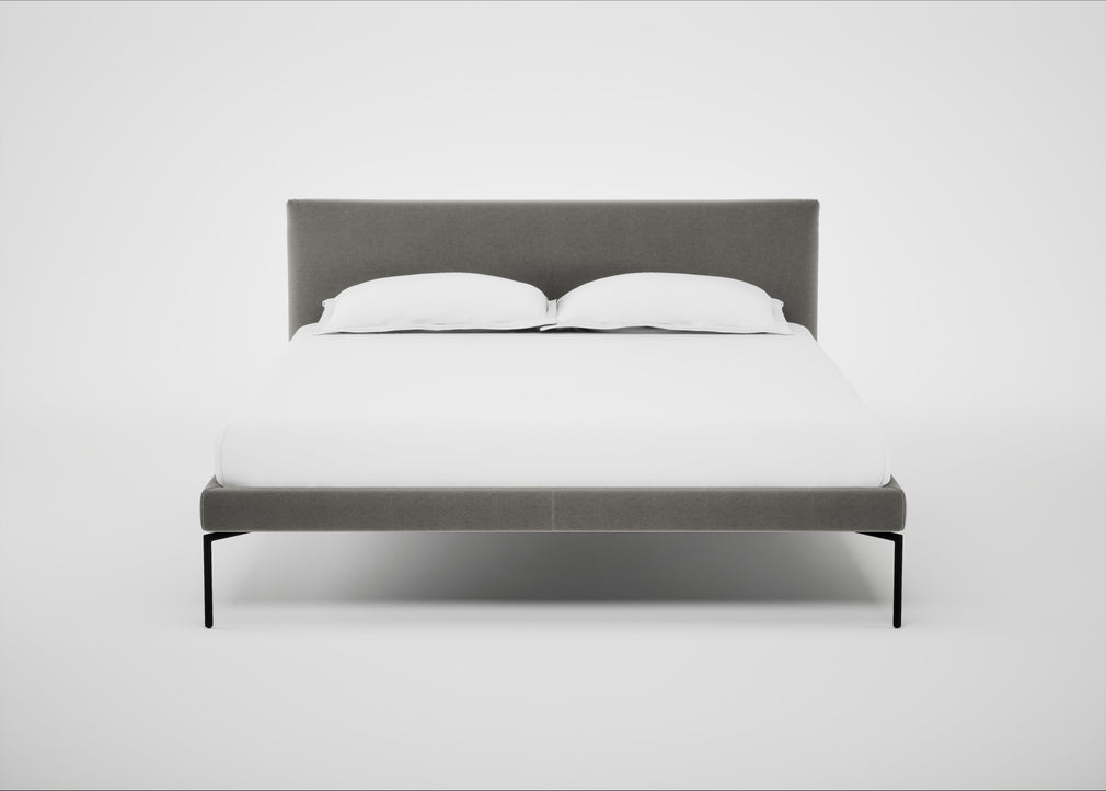 Matera Bed King / Nobilis Velvet Dolphin / Black