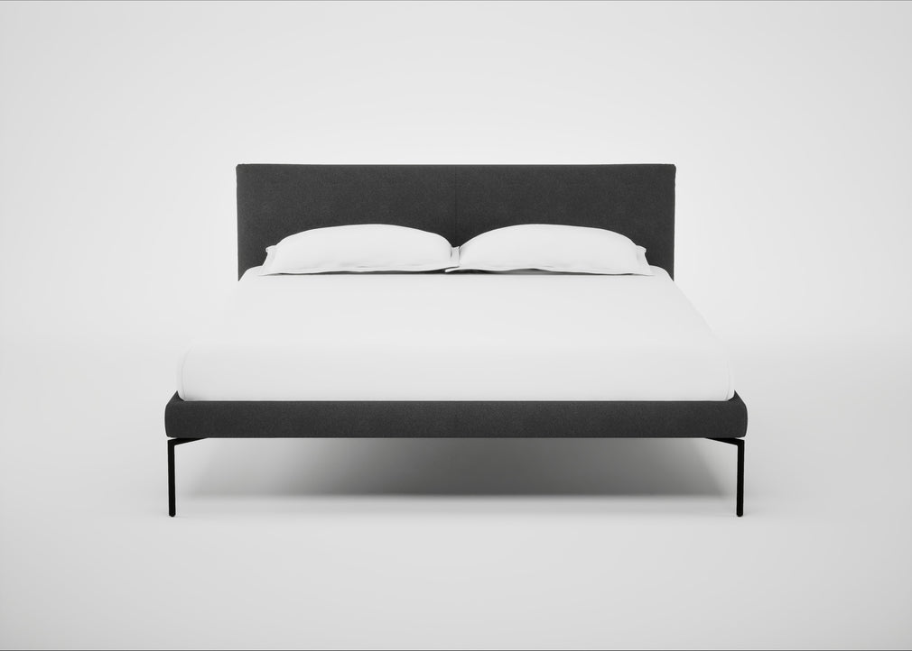 Matera Bed King / St Moritz Wool Grey / Black