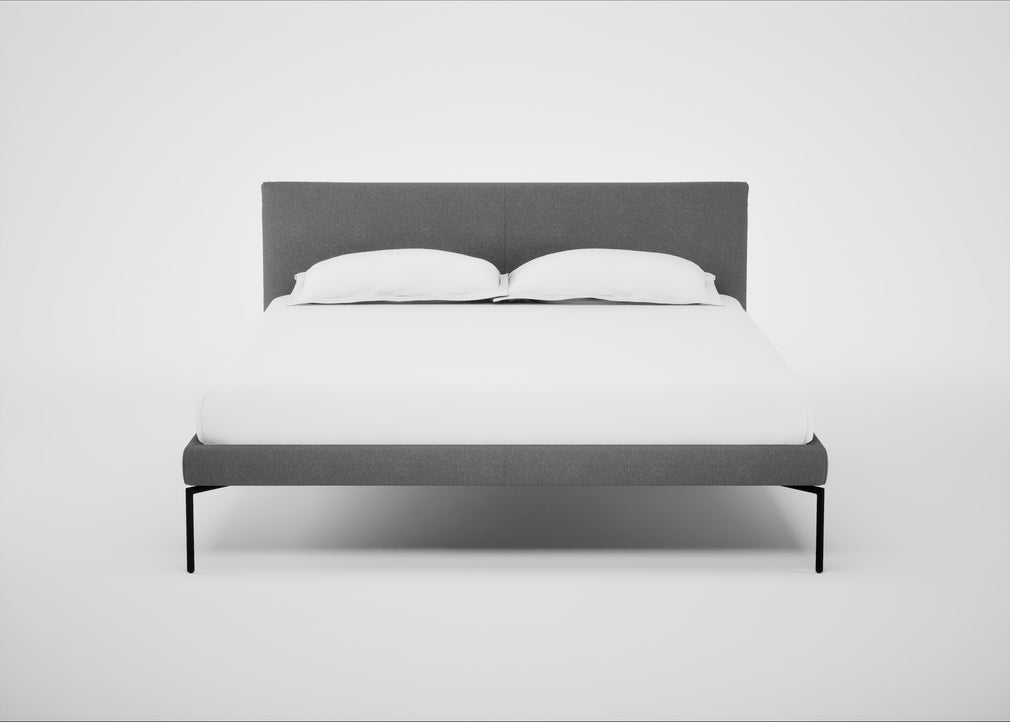 Matera Bed King / St Moritz Wool Light Grey / Black