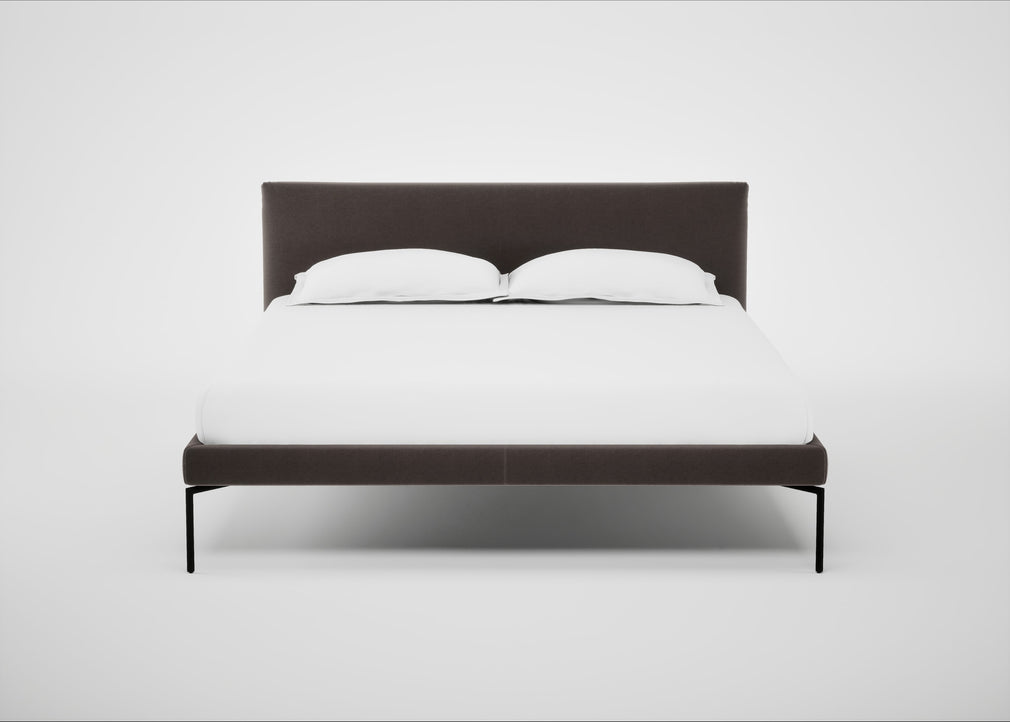 Matera Bed King / Nobilis Velvet Sable / Black