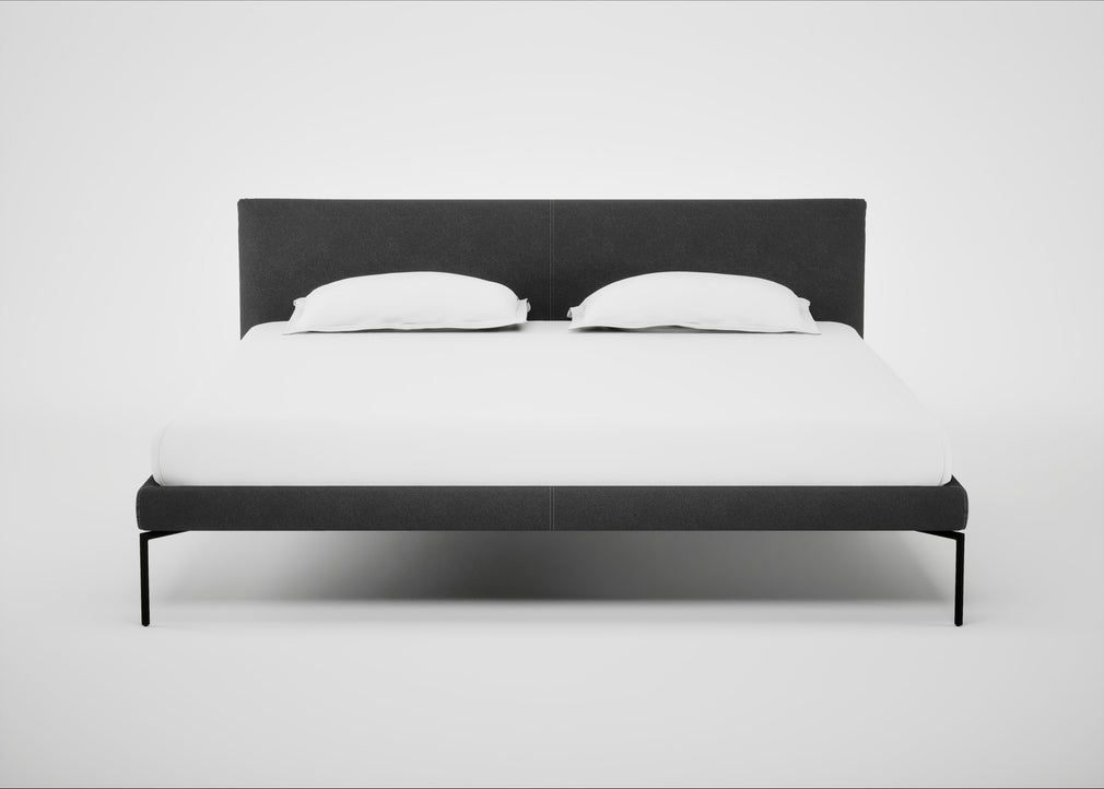 Matera Bed Super King / St Moritz Wool Grey / Black