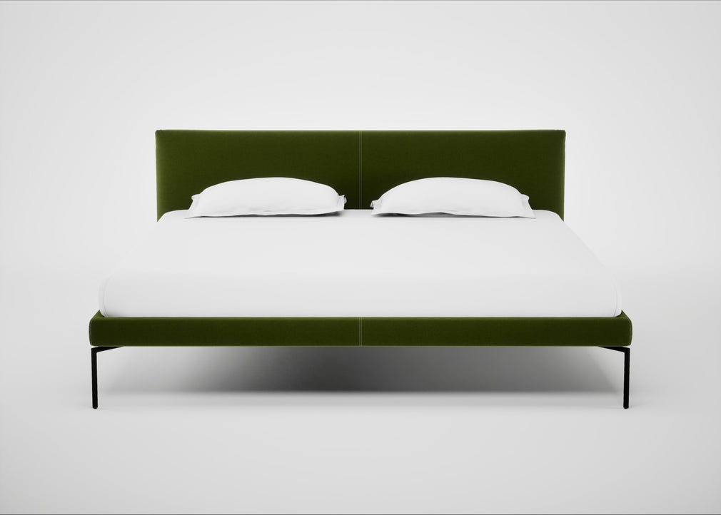 Matera Bed Super King / Nobilis Velvet Leaf / Black