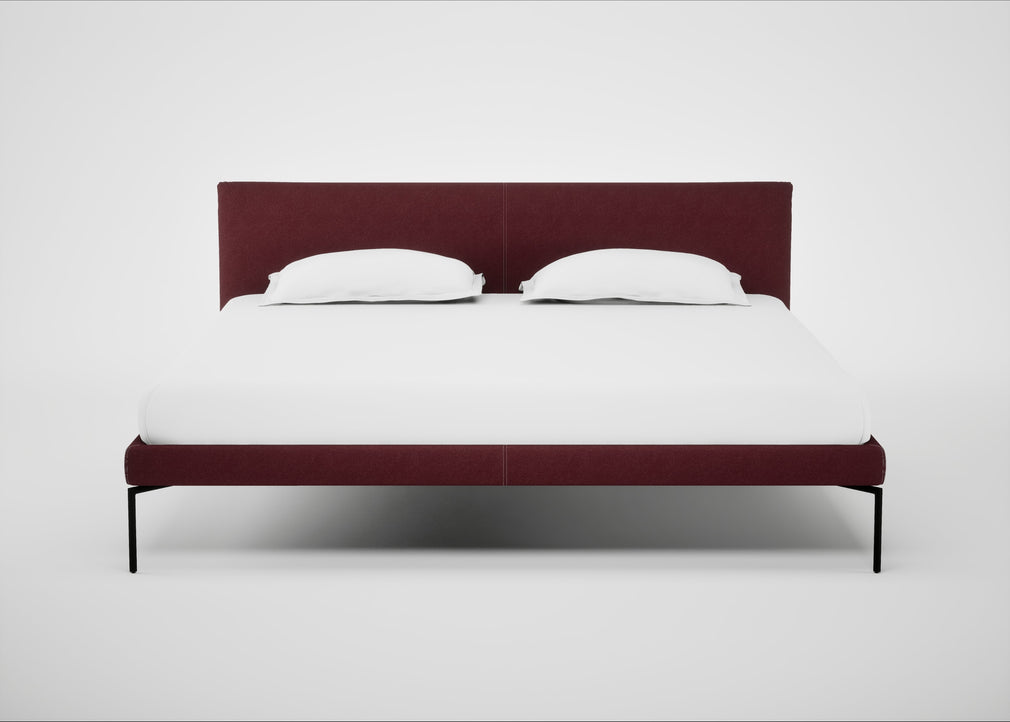 Matera Bed Super King / St Moritz Wool Red / Black