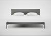 Matera Bed Super King / Daino Leather Steel / Black