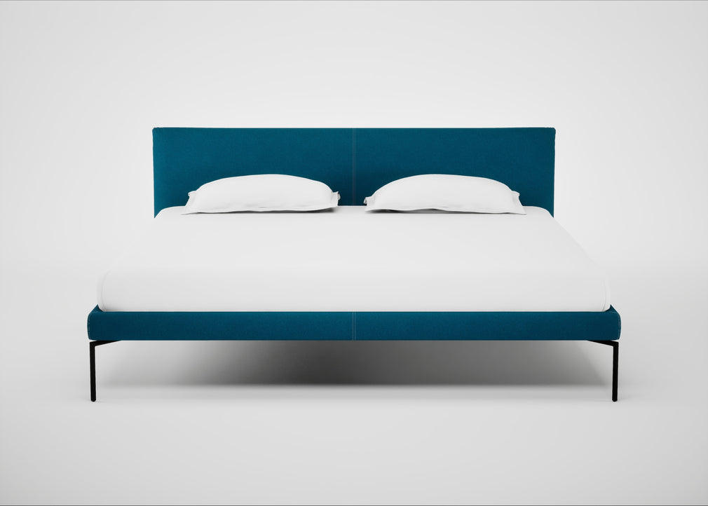 Matera Bed Super King / St Moritz Wool Teal / Black