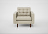 Hepburn Armchair Leather Grain Storm 006 / Walnut