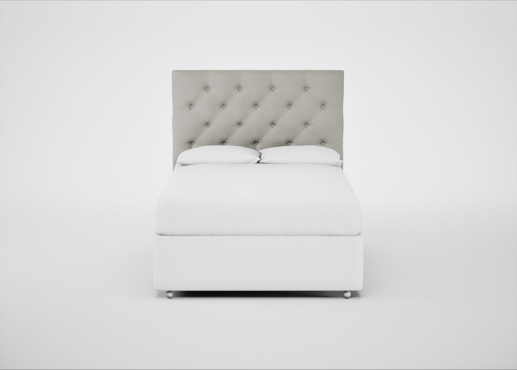 Balmoral Headboard Double / Melton Wool Limestone