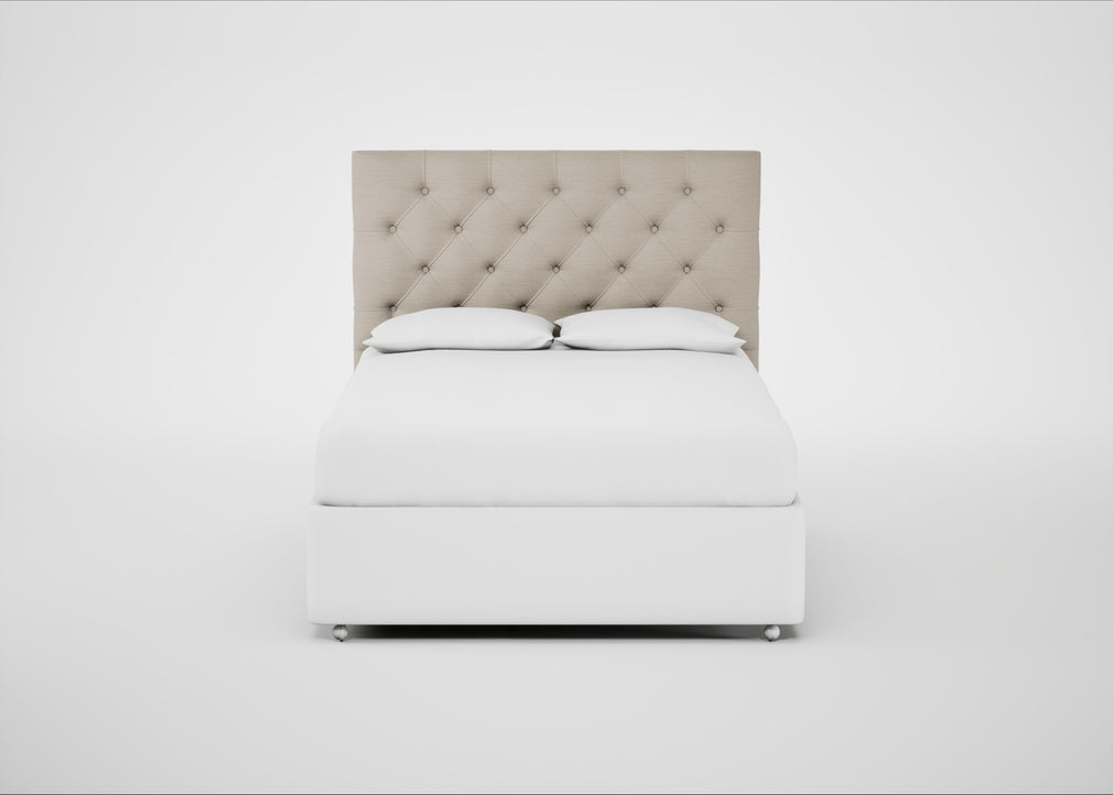 Balmoral Headboard King / Broad Weave Putty