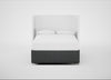 Deep Divan Bed Base Double / 2 Footend / Melton Wool Granite