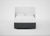 Deep Divan Bed Base Double / 2 Footend 2 Continental / Melton Wool Granite