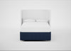 Deep Divan Bed Base Double / 2 Footend / Capelo Linen-Cotton Inkspot