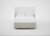 Deep Divan Bed Base Double / 2 Footend / Melton Wool Limestone