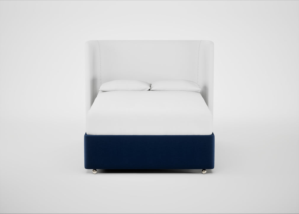 Deep Divan Bed Base Double / 2 Footend 2 Continental / Velvet Midnight