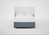 Deep Divan Bed Base Double / 2 Footend / Capelo Linen-Cotton Mineral