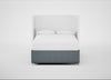 Deep Divan Bed Base Double / 2 Footend 2 Continental / Capelo Linen-Cotton Mineral