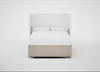 Deep Divan Bed Base Double / 2 Footend / Broad Weave Putty