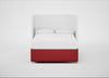 Deep Divan Bed Base Double / 2 Footend / Melton Wool Red Oxide