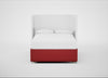 Deep Divan Bed Base Double / 2 Footend 2 Continental / Melton Wool Red Oxide