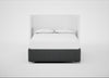 Deep Divan Bed Base King / 2 Footend 2 Continental / Melton Wool Granite