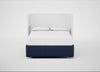 Deep Divan Bed Base King / 2 Footend 2 Continental / Capelo Linen-Cotton Inkspot