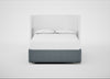 Deep Divan Bed Base King / 2 Footend / Capelo Linen-Cotton Mineral