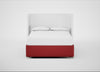 Deep Divan Bed Base King / 2 Footend / Melton Wool Red Oxide