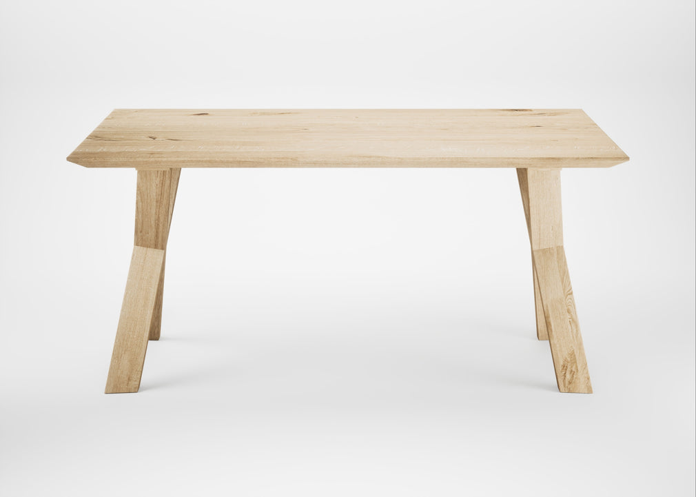 Bespoke Dining Table Oslo White Oiled Oak / 160cm / 100cm