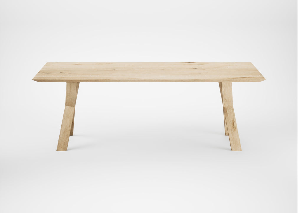 Bespoke Dining Table Oslo White Oiled Oak / 220cm / 100cm