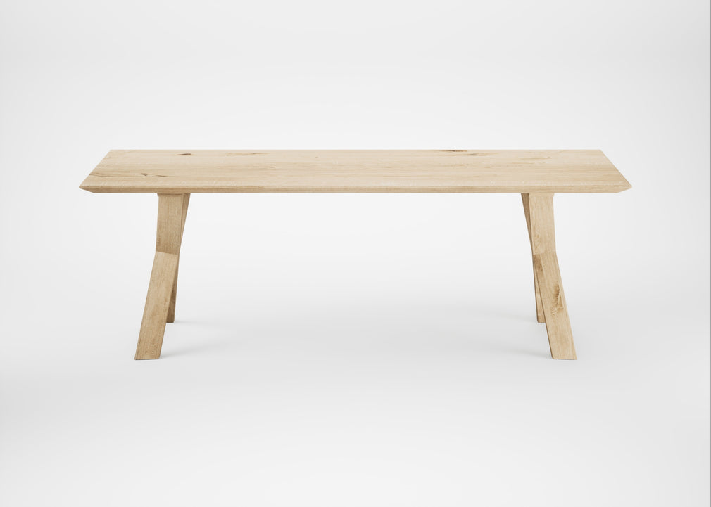 Bespoke Dining Table Oslo White Oiled Oak / 220cm / 90cm