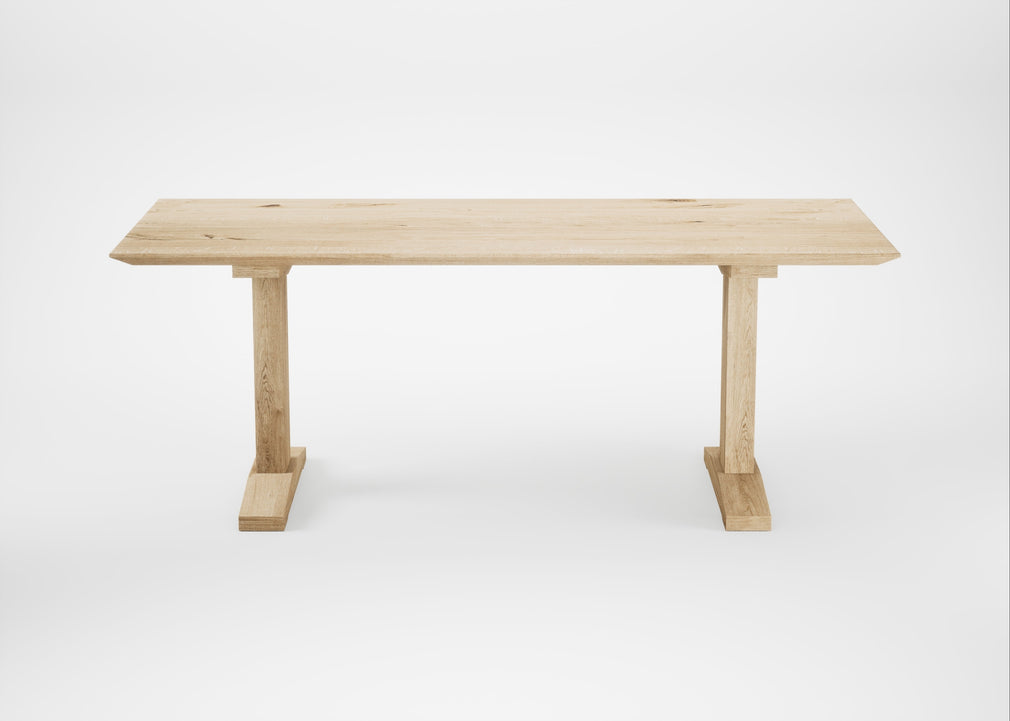 Bespoke Dining Table Lisbon White Oiled Oak / 200cm / 90cm
