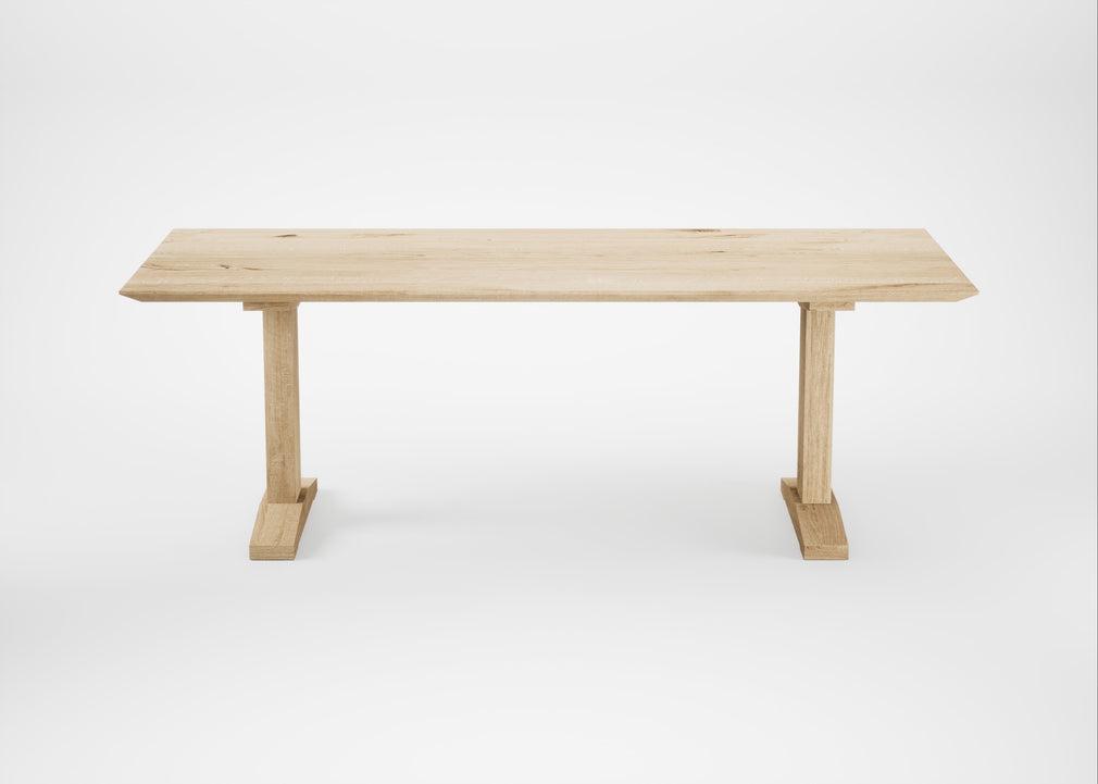 Bespoke Dining Table Lisbon White Oiled Oak / 220cm / 100cm