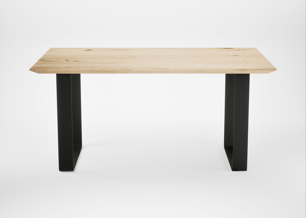 Bespoke Dining Table Prague White Oiled Oak / 160cm / 100cm