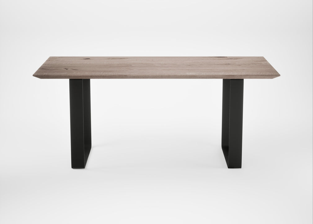 Bespoke Dining Table Prague Grey Oiled Oak / 180cm / 90cm