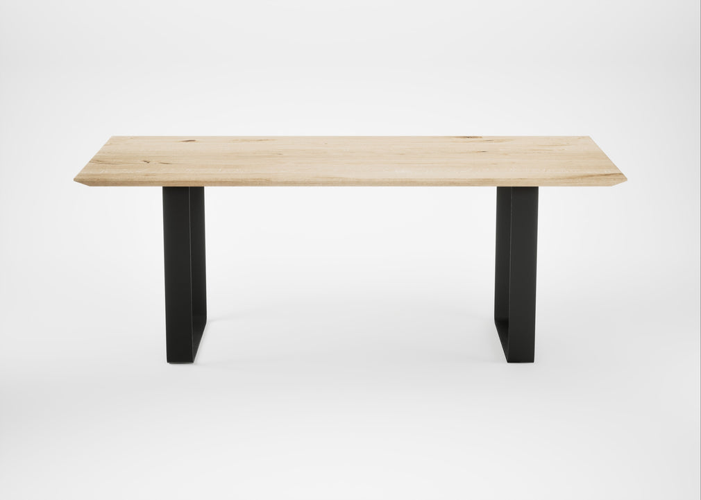 Bespoke Dining Table Prague White Oiled Oak / 200cm / 100cm