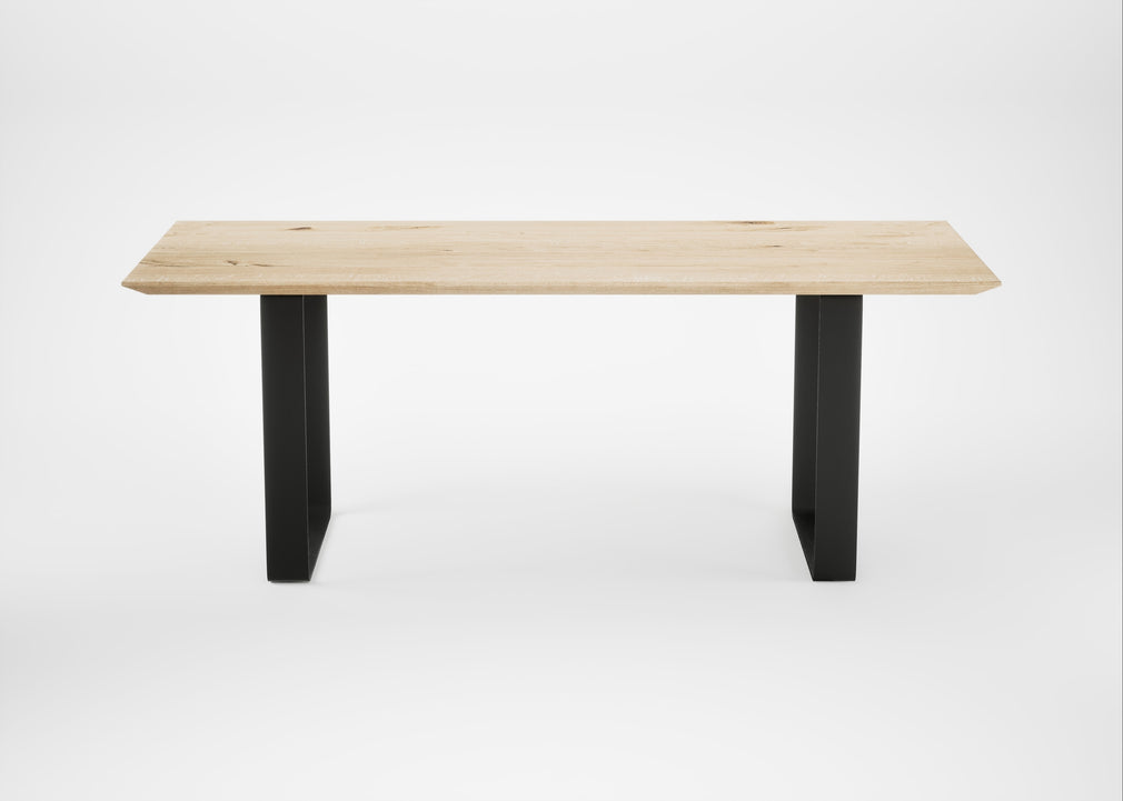 Bespoke Dining Table Prague White Oiled Oak / 200cm / 90cm