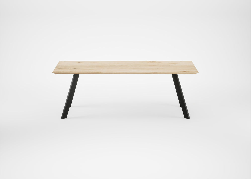 Bespoke Dining Table Madrid White Oiled Oak / 220cm / 100cm