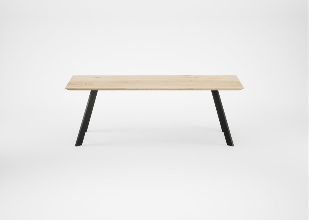 Bespoke Dining Table Madrid White Oiled Oak / 220cm / 90cm
