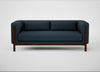 Massimo 3 Seater Sofa Siena Cotton Deep Sea / Walnut