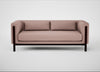 Massimo 3 Seater Sofa Siena Cotton Dusky Pink / Black Ash