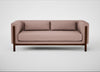 Massimo 3 Seater Sofa Siena Cotton Dusky Pink / Walnut