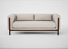 Massimo 3 Seater Sofa Siena Cotton Natural / Walnut