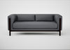 Massimo 3 Seater Sofa Siena Cotton Shale Grey / Black Ash