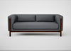 Massimo 3 Seater Sofa Siena Cotton Shale Grey / Walnut