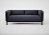 Massimo 3 Seater Sofa Luxury Leather Anthracite / Black Ash