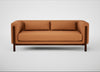 Massimo 3 Seater Sofa Luxury Leather Canella / Walnut