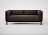 Massimo 3 Seater Sofa Luxury Leather Coco / Black Ash