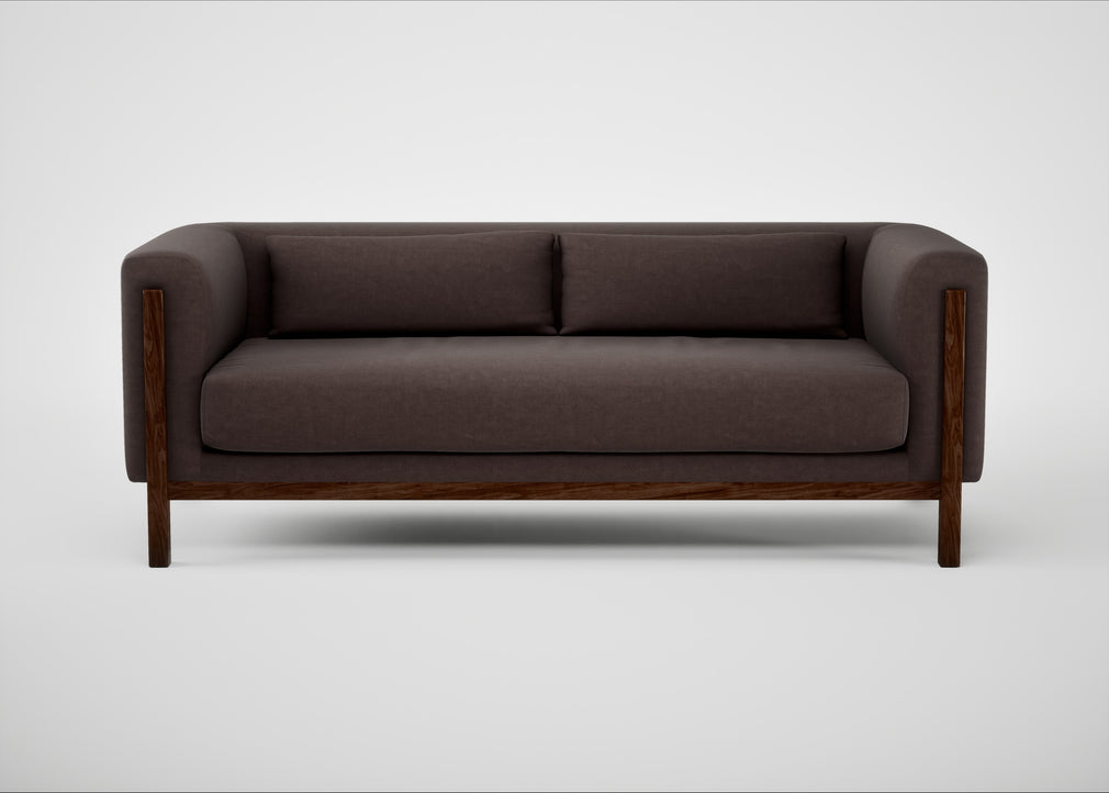 Massimo 3 Seater Sofa Luxury Leather Coco / Walnut